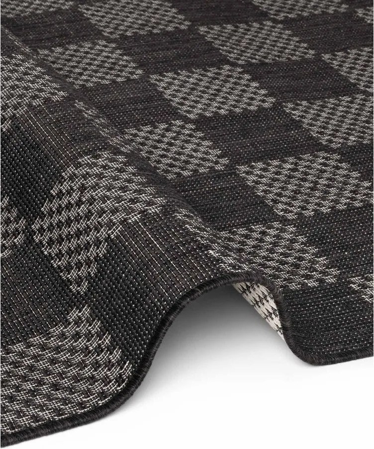 Fekete-krémszínű kültéri-beltéri futószőnyeg 80x200 cm Haringey Dorothy – Ted Baker