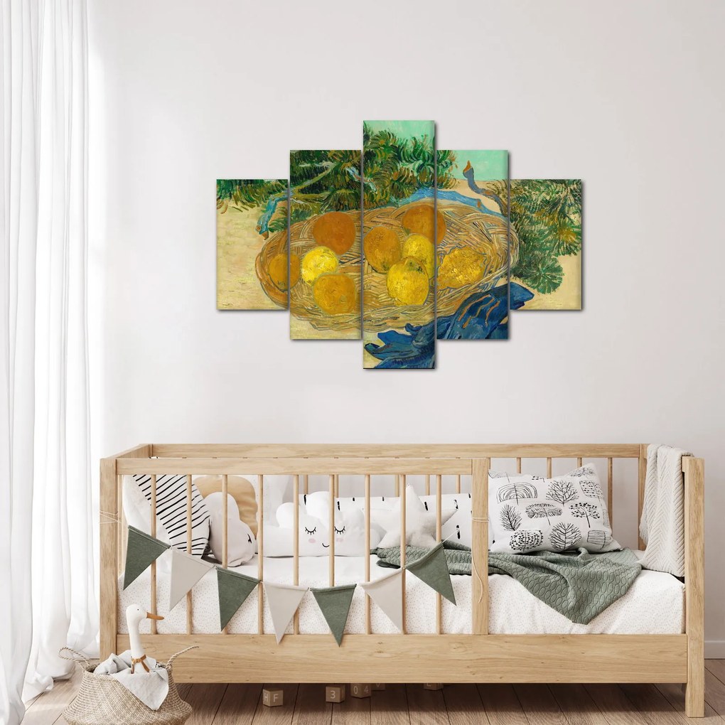 Kép - Vincent van Gogh, Still Life of Oranges and Lemons with Blue Gloves, reprodukciók (150x105 cm)