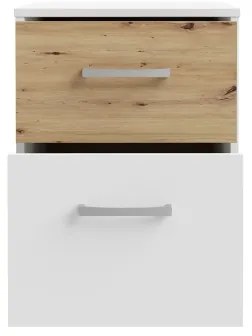 Éjjeliszekrény URO artisan tölgy/fehér