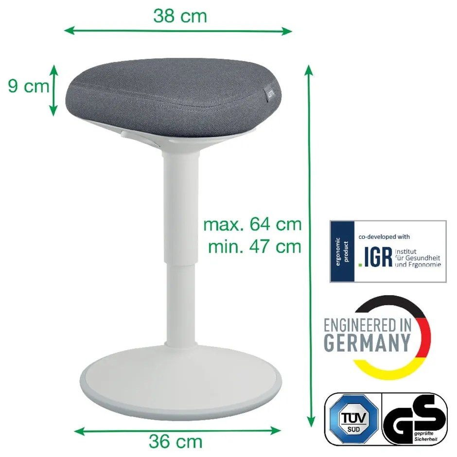 Ergonomikus egyensúlyozó szék üléshez Ergo – Leitz