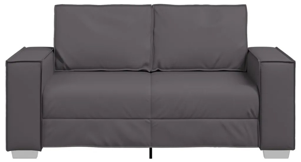 Kétszemélyes kanapé Szürke 120 cm Műbőr