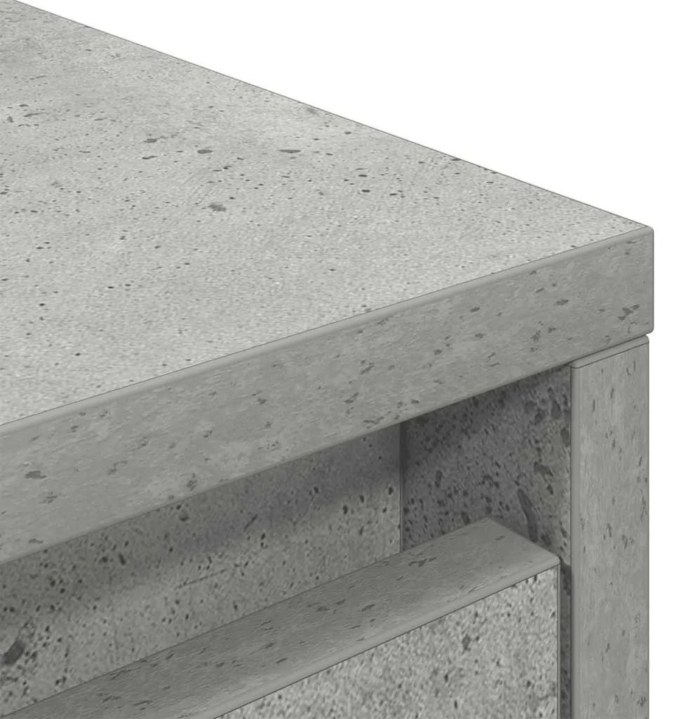 betonszürke szerelt fa szekrény fiókkal 55,5x34x119,5 cm