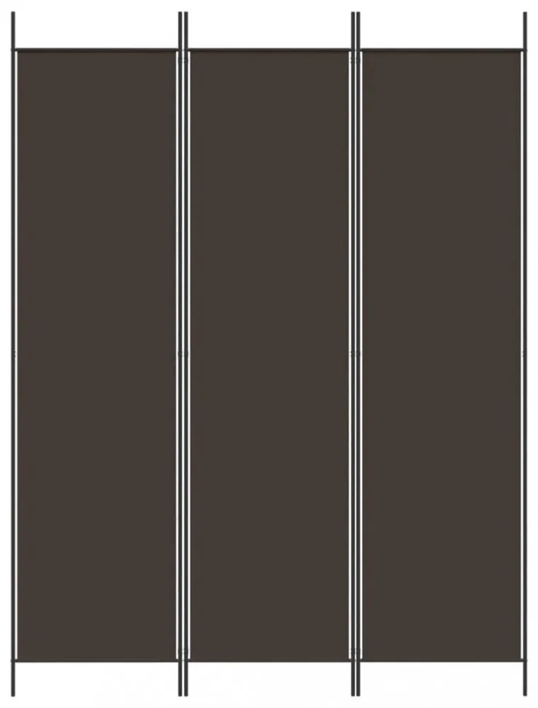 3 paneles barna szövet paraván 150 x 200 cm