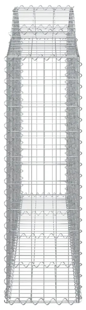 íves horganyzott vas gabion kosár 200x30x100/120 cm