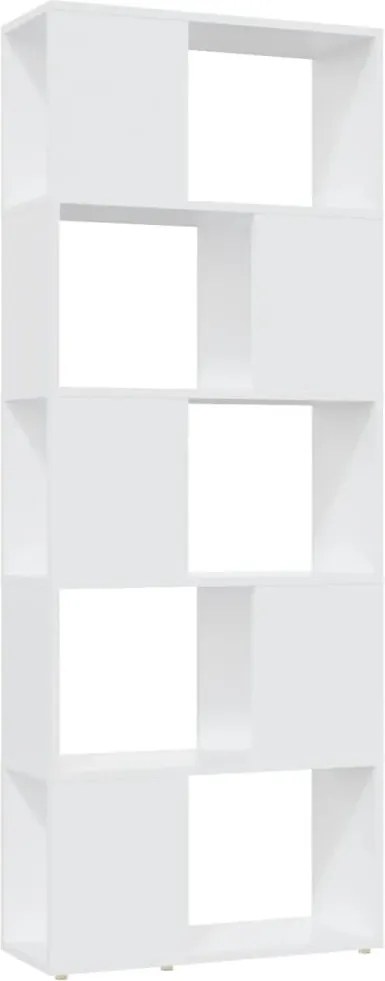 vidaXL fehér szerelt fa térelválasztó könyvszekrény 60 x 24 x 155 cm