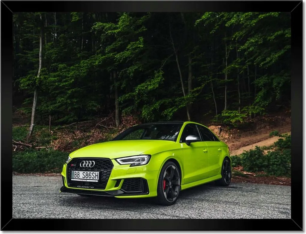 Poszterek keretben 40x30 Lime Audi Auto