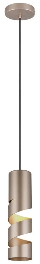 Bronzszínű függőlámpa fém búrával ø 12 cm Stream – Trio