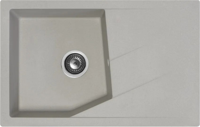 Linea Plus Metalac 188627 Gránit Mosogatótálca - Extra mély, Csepegtetőtálcás, Szürke