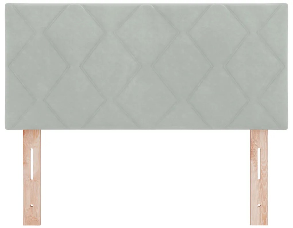 LED ágytámla Világosszürke 90 cm Műbőr