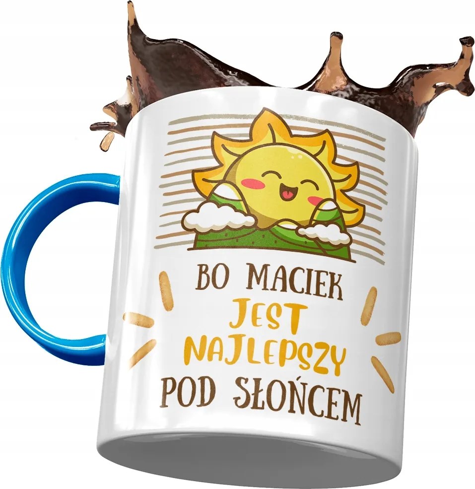 Kék Bögre Mátyásnak Férj-Fia Barátnak Nyomtatott Fotóval