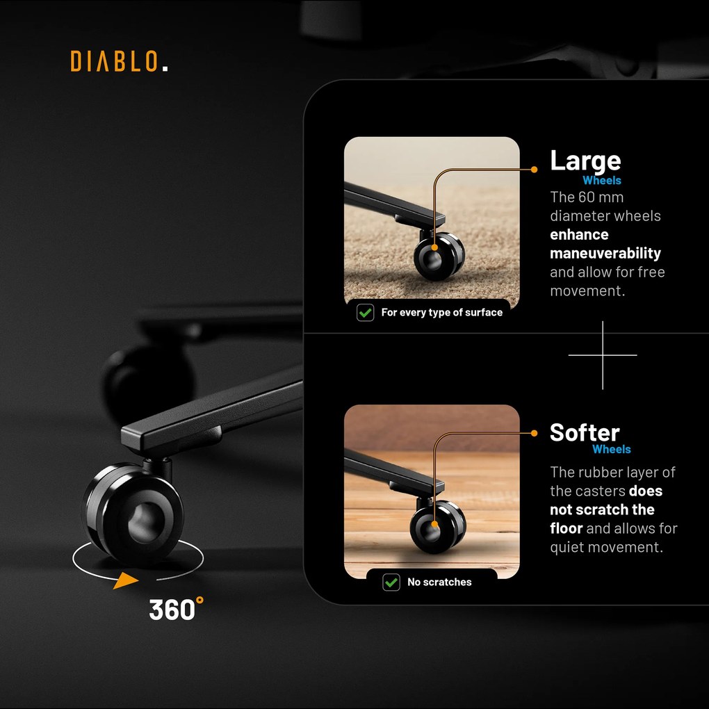 Gamer szék Normal Size piros-fekete: Diablo X-Eye Prime Bloody Mary