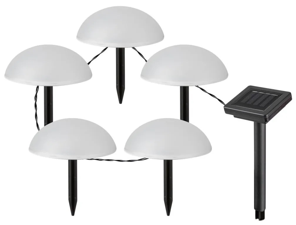 Rabalux 77008 - LED Napelemes lámpa TREPPIO 5xLED/0,2W/1,2V IP44