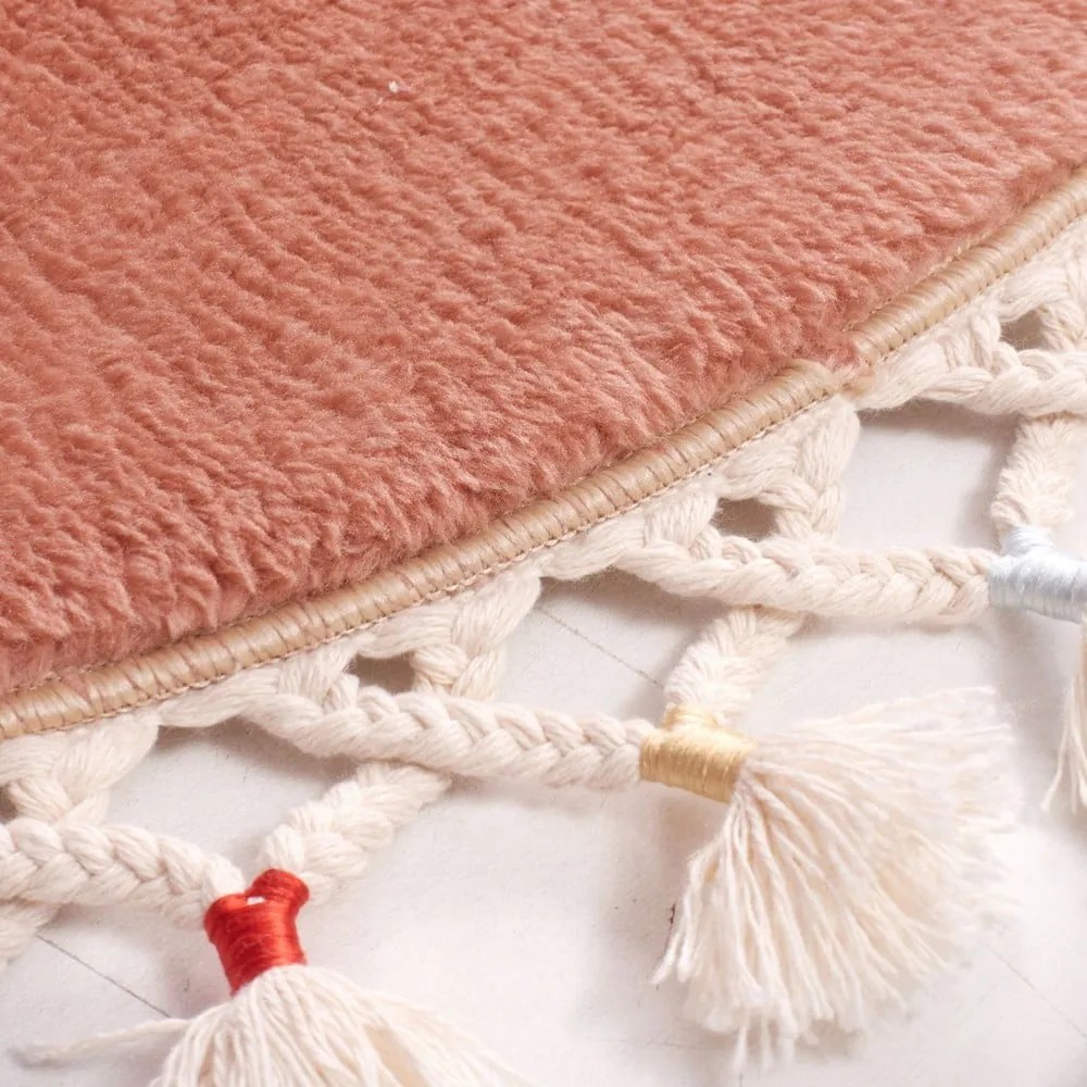 Barna fürdőszobai kilépő ø 80 cm Tuft – Foutastic