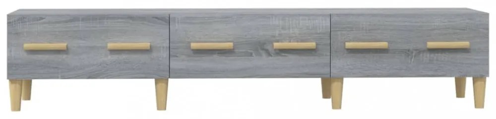 szürke sonoma színű szerelt fa TV-szekrény 150 x 34,5 x 30 cm