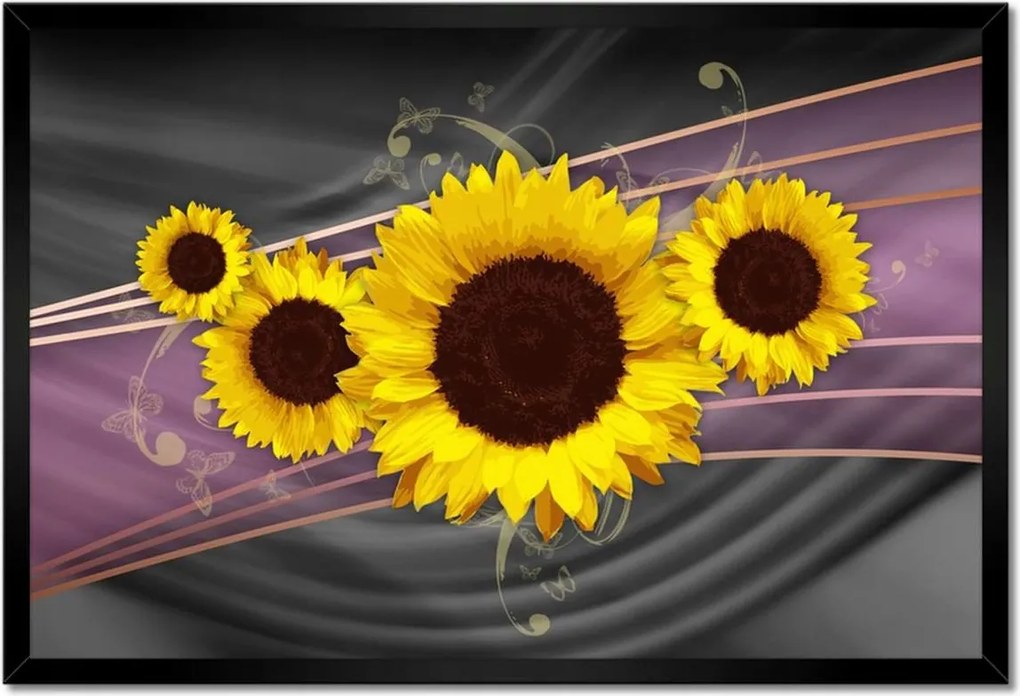 Poszterek keretben 60x40 Napraforgó