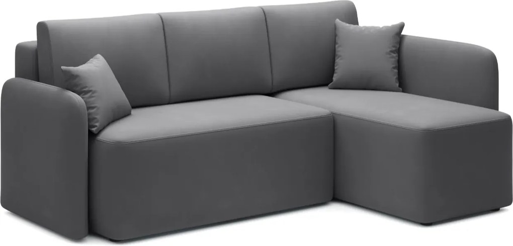 AKCIÓ Sötétszürke sarok ülőgarnitúra HADSON jobb sarok II. osztály