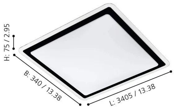 Eglo 99405 - LED Mennyezeti lámpa COMPETA LED/24W/230V