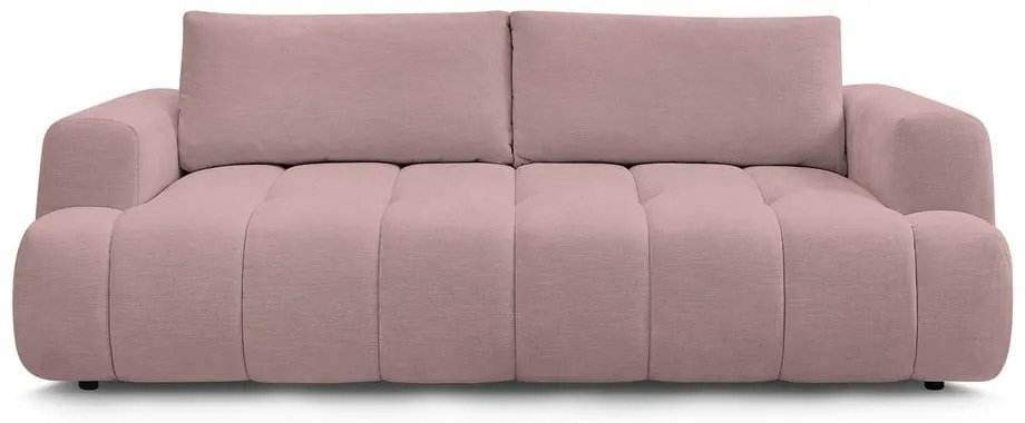 Rózsaszín kinyitható-tárolóhelyes kanapé 251 cm Fuji – Bobochic Paris
