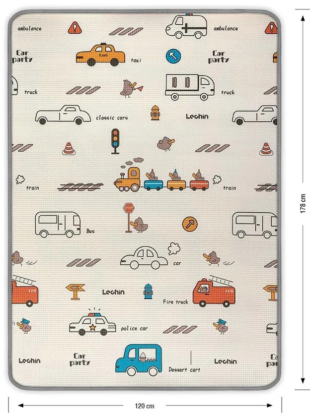 Kétoldalas habszivacs alátét Milly Mally Kinder City 178x120 cm