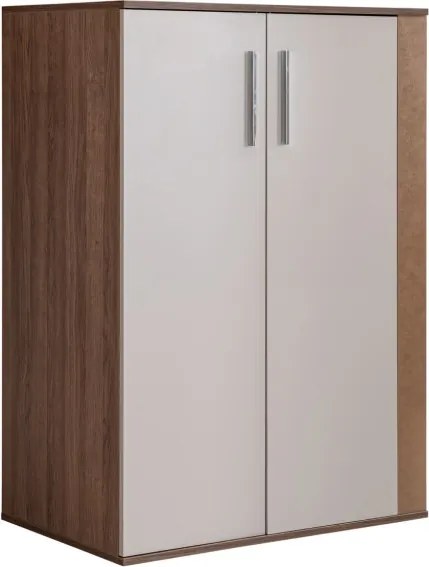 Milano gardróbszekrény, krém-barna, 95 cm