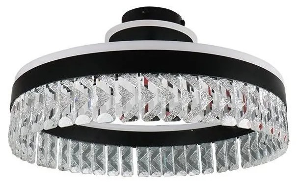 LED Dimmelhető felületre szerelhető csillár LED/75W/230V 3000-6500K fekete + távirányítás