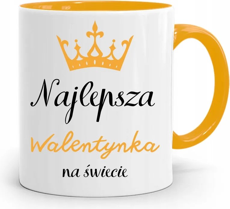 Sárga Bögre Valentin Napra A Világ Legjobbja fényképes nyomattal