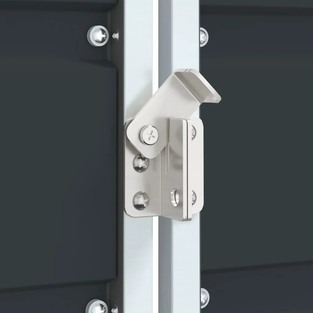 antracit acél kerekes szemetes tároló 1 szemeteskukához 72 x 81 x 115 cm