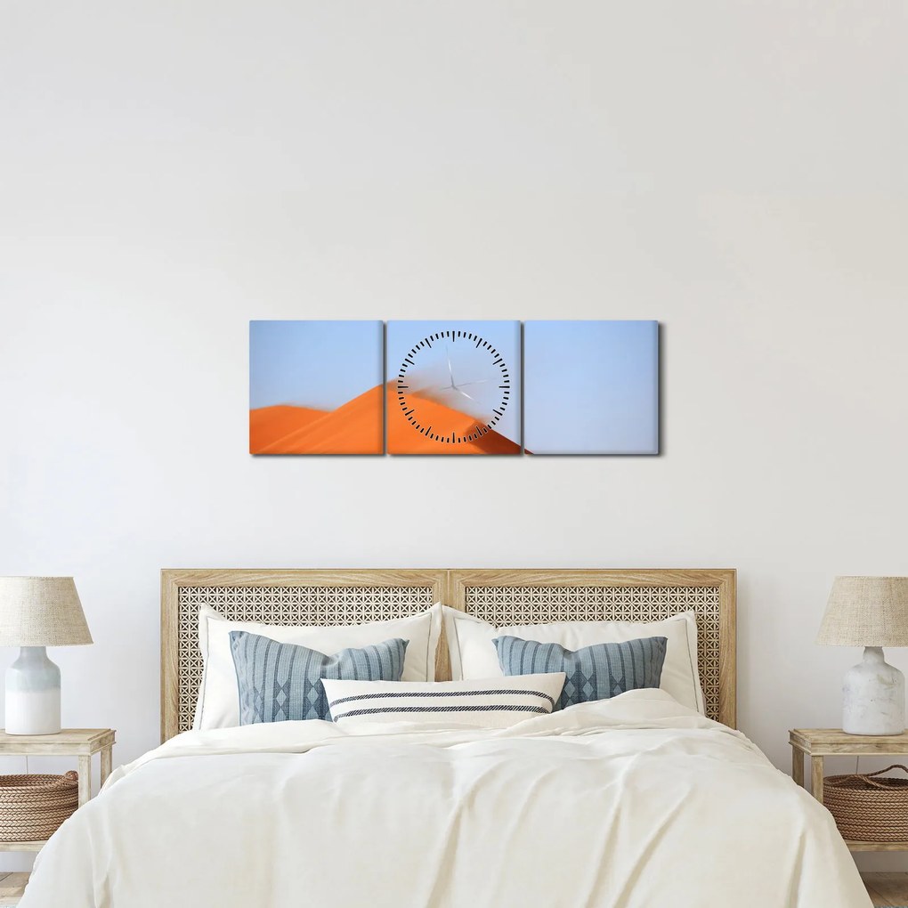 Egy homokos sivatag képe (órával) (90x30 cm)