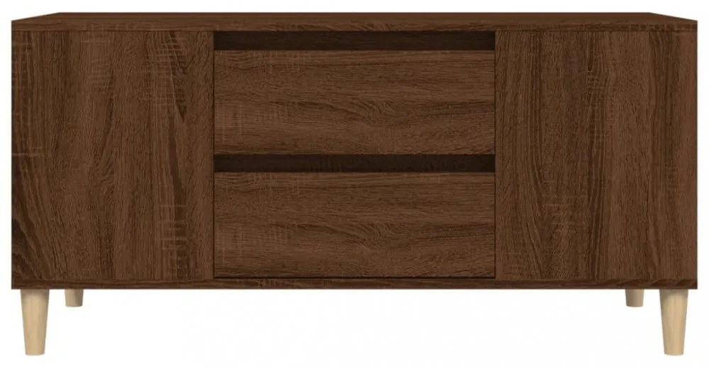 barna tölgy színű szerelt fa TV-szekrény 102x44,5x50 cm