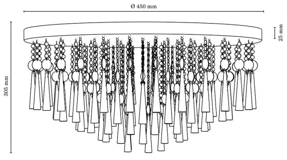 Spot-Light 9018828 - Mennyezeti lámpa LUXORIA 8xG9/28W/230V