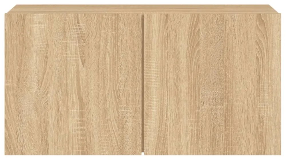 sonoma tölgy színű falra szerelhető TV-szekrény 80 x 30 x 41 cm
