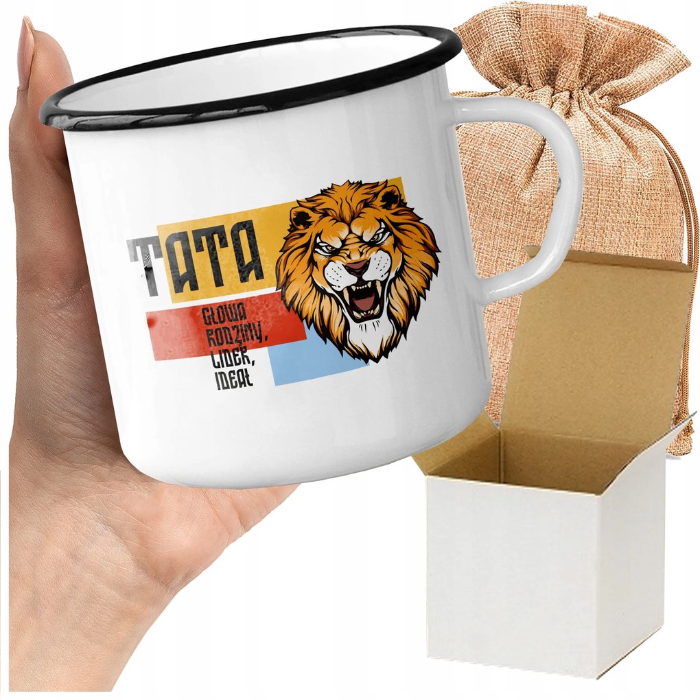 Bögre_zománcozott Nyomott Mintás Apa Fej Család Tökéletes Ajándék Apák Napja