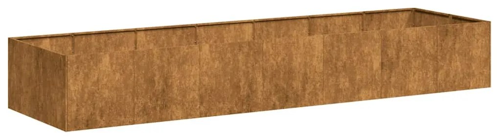 vidaXL időjárásálló acélból növénytartó rozsdás 280x80x40 cm