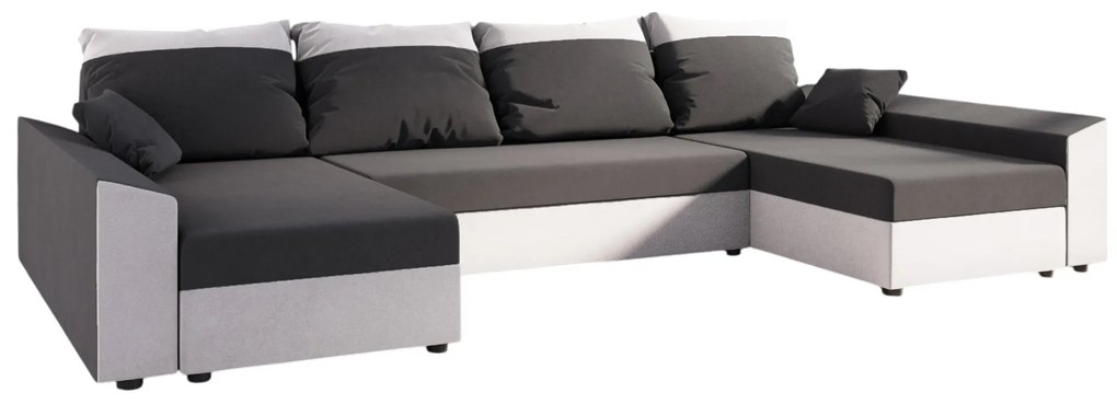 Sarok ülőgarnitúra U Paragon U (fekete + fehér). 1057381