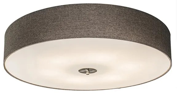 Rusztikus mennyezeti lámpa taupe 70 cm - Drum Jute