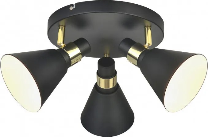 Italux modern skandináv spot lámpa biagio fekete arany itxmb-h16079ck-3