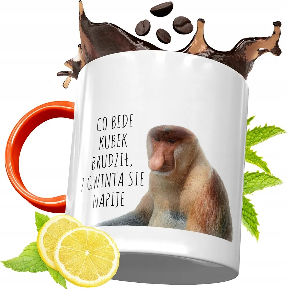 Narancssárga Bögre Vicces Janusz Hordozó Ajándék fényképes nyomtatással