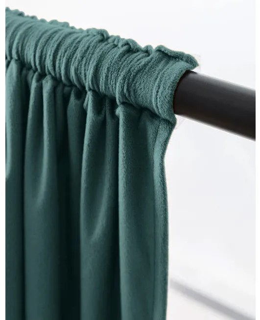 Sötétítő függöny VELVET 140x250 cm, türkiz Felfüggesztés: Hullámos sínszalag