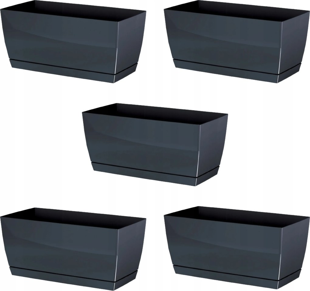 5x Téglalap alakú virágtartó Coubi DUPP400 Kaktusztartó állvány