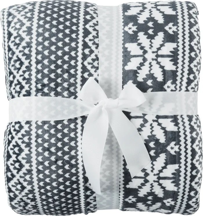 Kétoldalas bárány takaró, téli motívum, 150x200, MALENA