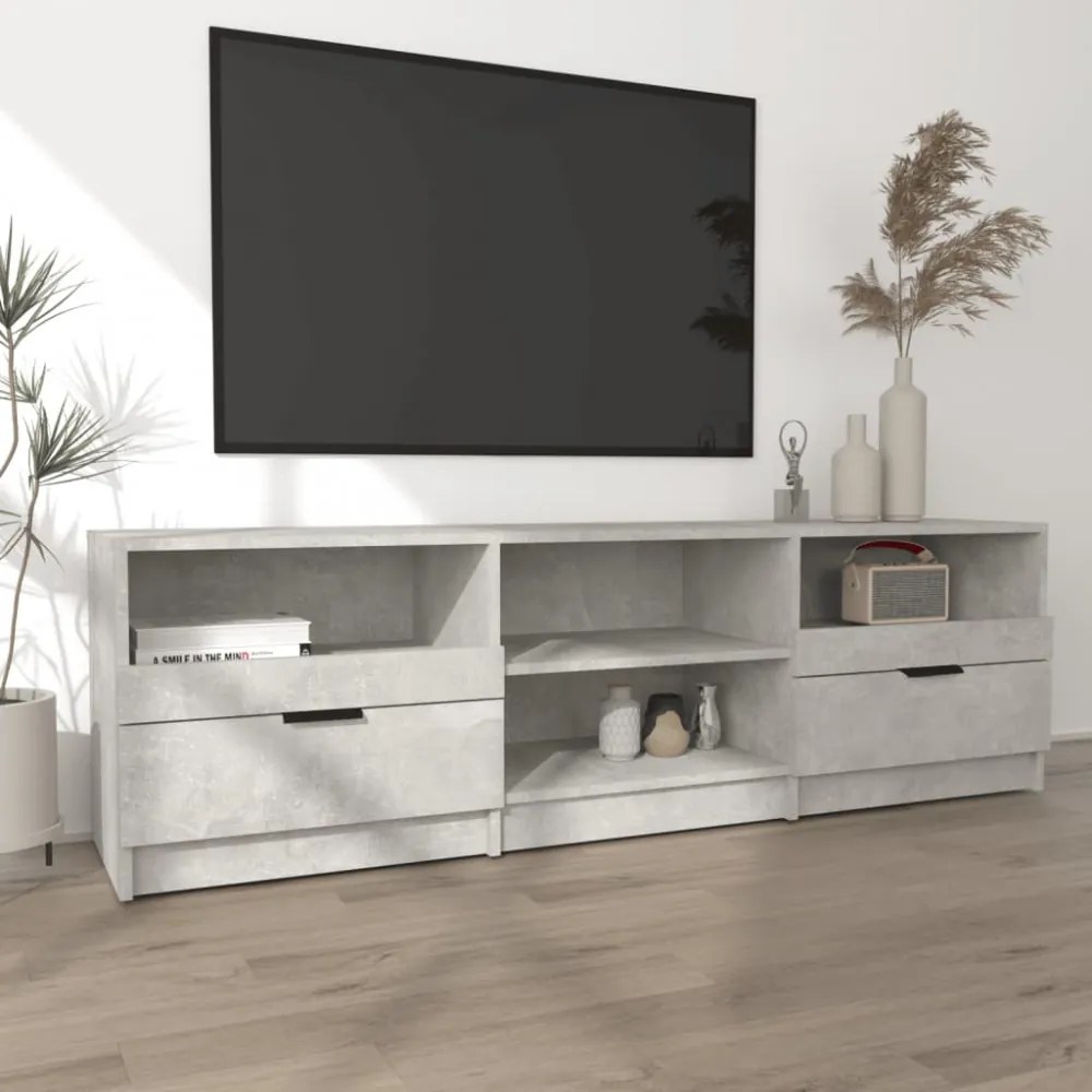 betonszürke szerelt fa TV-szekrény 69,5x30x50 cm