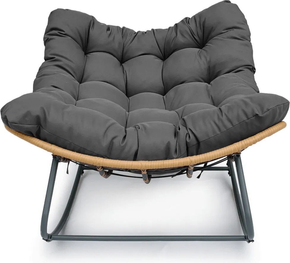 Hintaszék fém vázzal szürke szövet AZL-G5143 GREY
