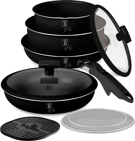 BerlingerHaus 10 részes edénykészlet Matte Black Collection(BH/8257N)