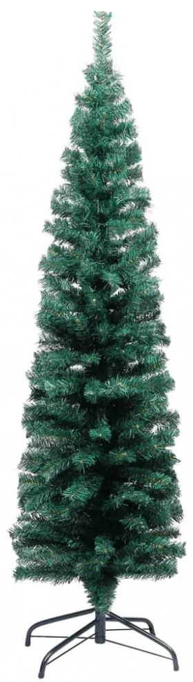 zöld PVC vékony műkarácsonyfa állvánnyal 120 cm