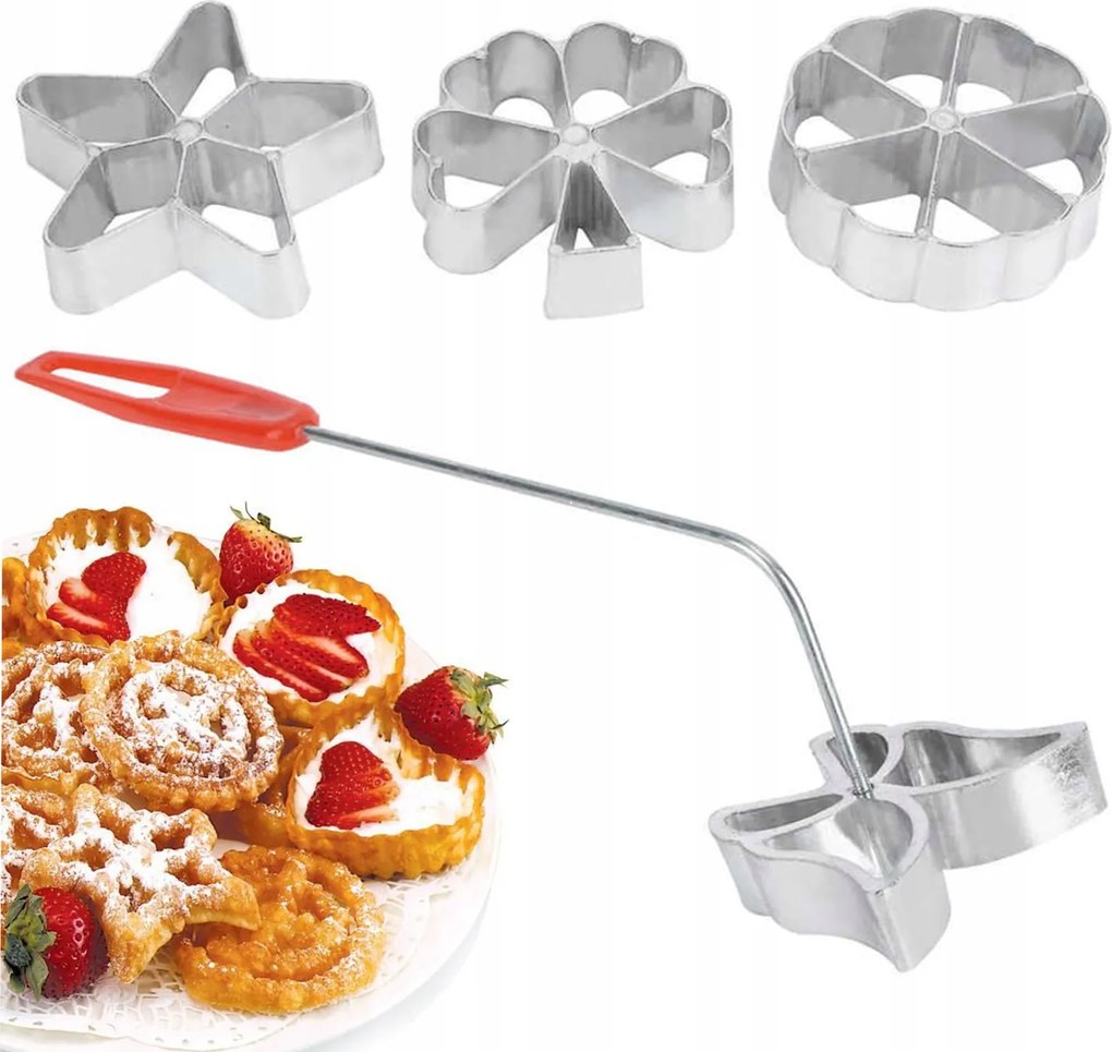 Formák Sütőforma Sütemények Sütéséhez Rozetta 4db mogyoró #32