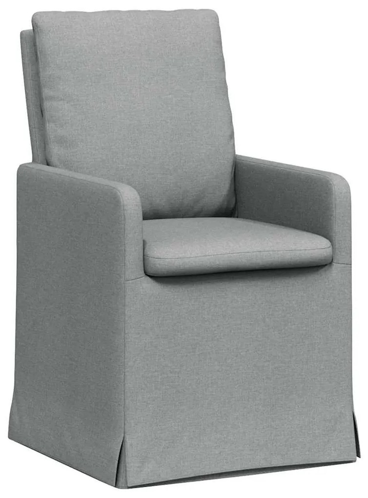 Étkező Székek 2 pcs Világosszürke 57 x 67 x 98 cm szövet