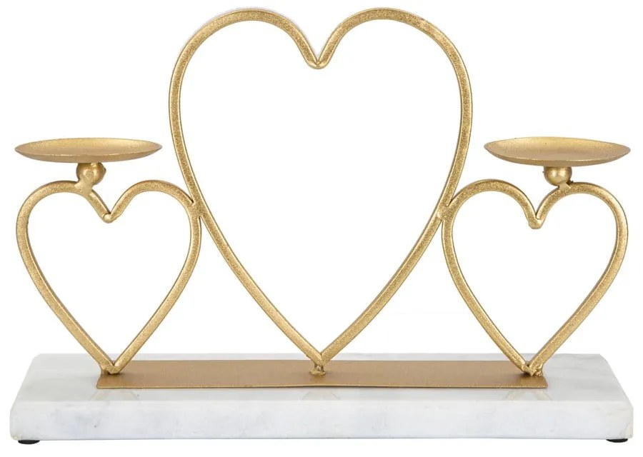 Aranyszínű-fehér gyertyatartó - Mauro Ferretti