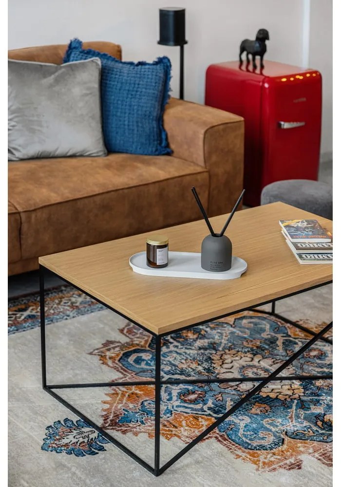 Konyakbarna bőrutánzat kanapé 224 cm Copenhagen – Scandic