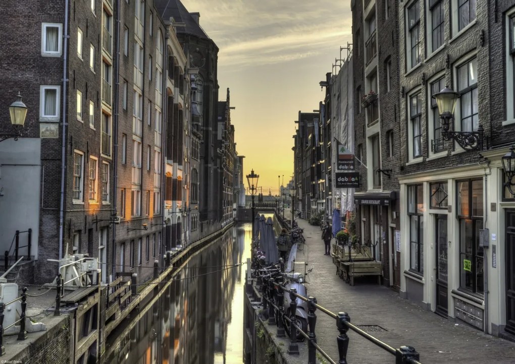 Poszter 42x29,7cm Csatorna Amszterdam városon keresztül 6, Assaf Frank