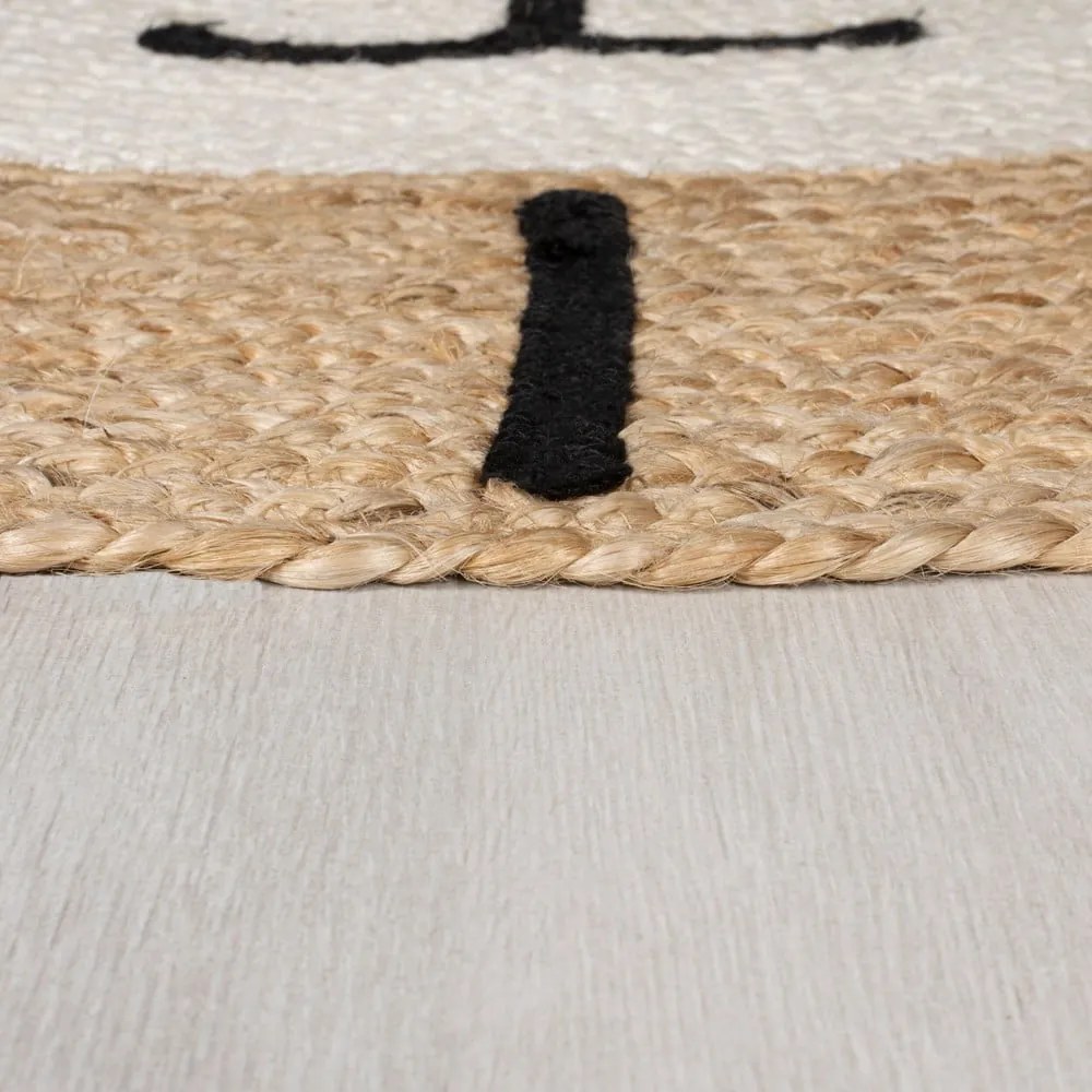 Natúr színű juta gyerek szőnyeg 100x100 cm Leo Lion – Flair Rugs
